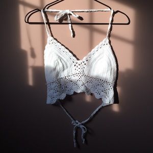 White Crochet Bralette/Top